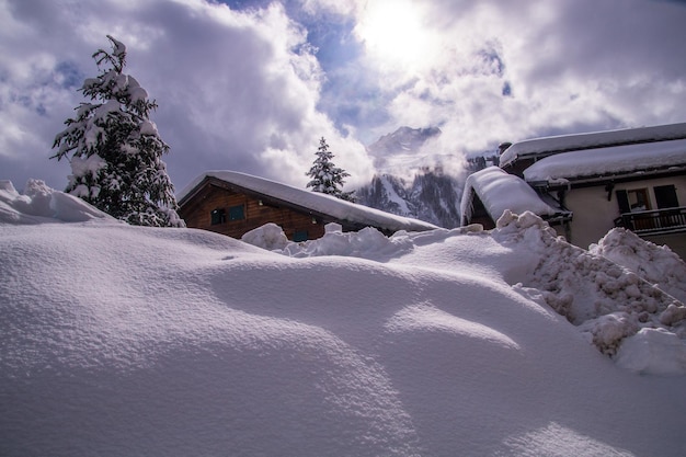 Winterlandschap in de franse alpen