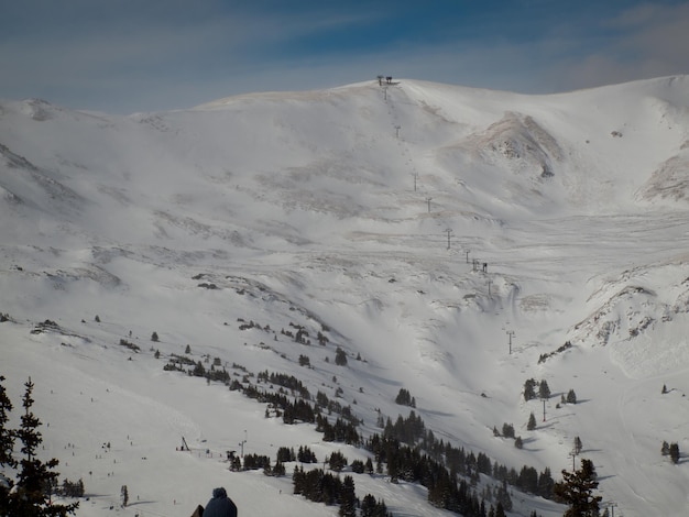 Winterpieken van Loveland Basin, Colorado.