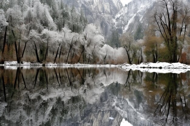 Winters reflectie aan de gang