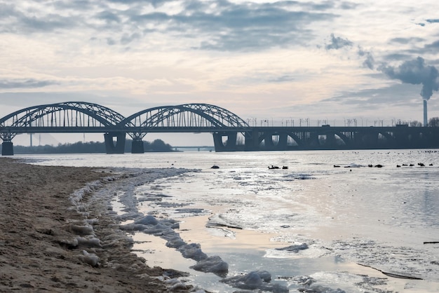 Winters strandlandschap