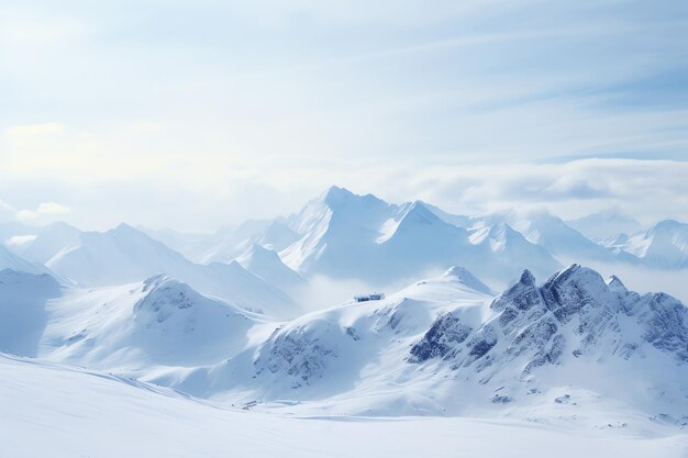 winterse besneeuwde berglandschap