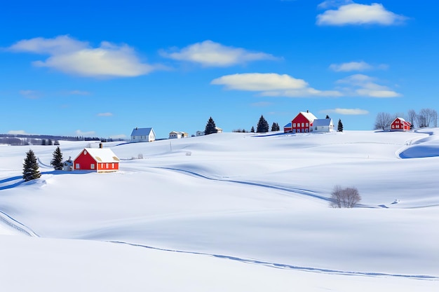 Winterse boerderijtaferelen