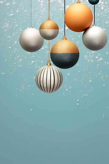 Photo wintertime christmas ornaments