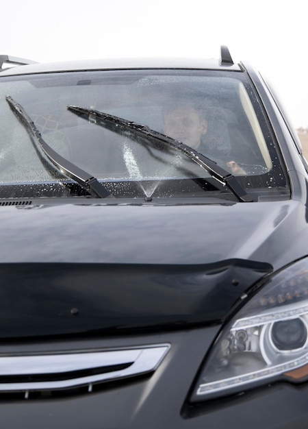 Wiper blades work when cleaning a car's windshield