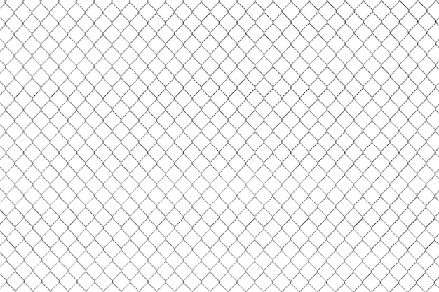 Wired fence pattern on a white background