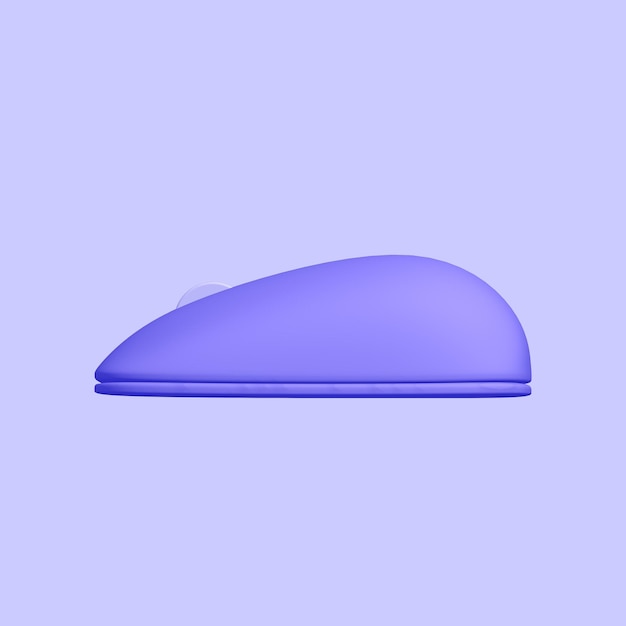 Значок беспроводной компьютерной игровой мыши Изолированная трехмерная иллюстрация рендеринга