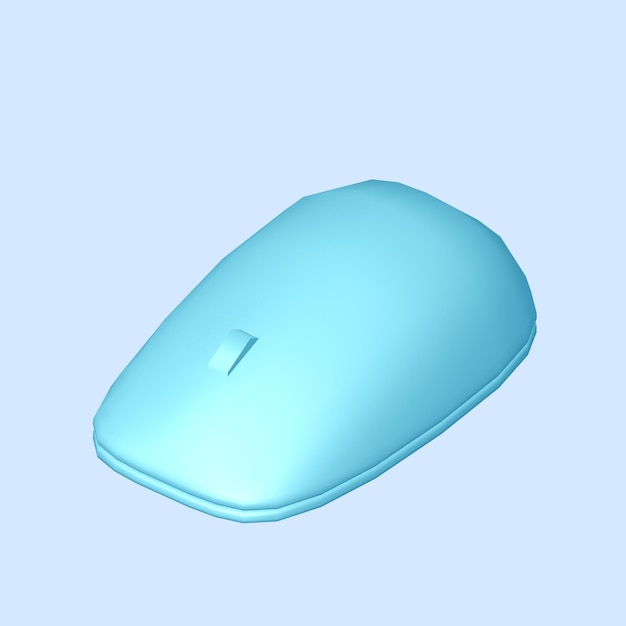 Wireless computer gaming mouse icon isolated 3d render illustration