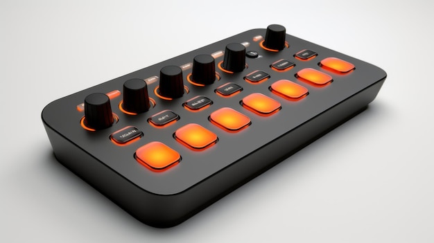색 배경의 무선 MIDI 음악 컨트롤러