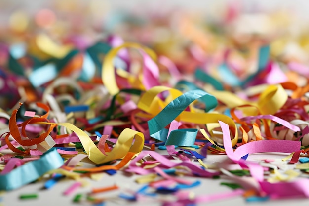 Foto wirvelende kleurrijke confetti