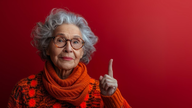 La saggezza è al centro dell'attenzione una donna anziana con un sorriso consapevole