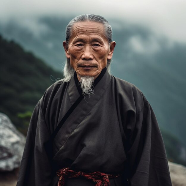 Foto la saggezza nei ritratti un viaggio tra anziani e monaci asiatici