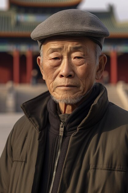 Photo wisdom in portraits a journey through asian elders and monks