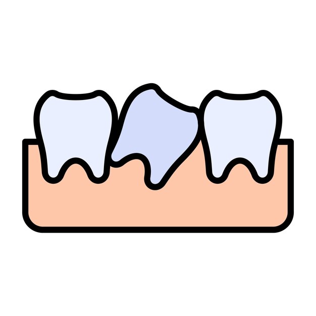 Foto illustrazione piatta del dente del giudizio