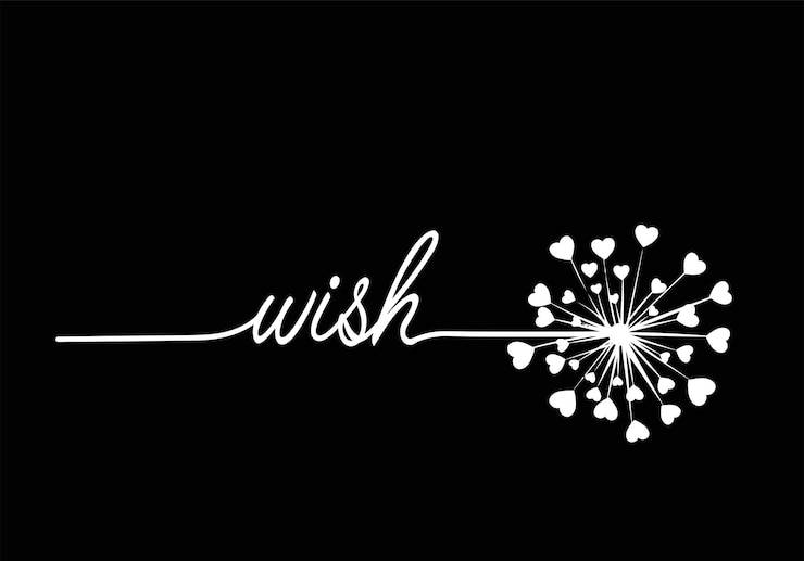 Photo wish dandelion with little heart design hand drawn vector for different apparel and tshirt margarit