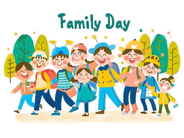 写真 wishing greeting card for international family day logo icon symbolizing care and love creative ha