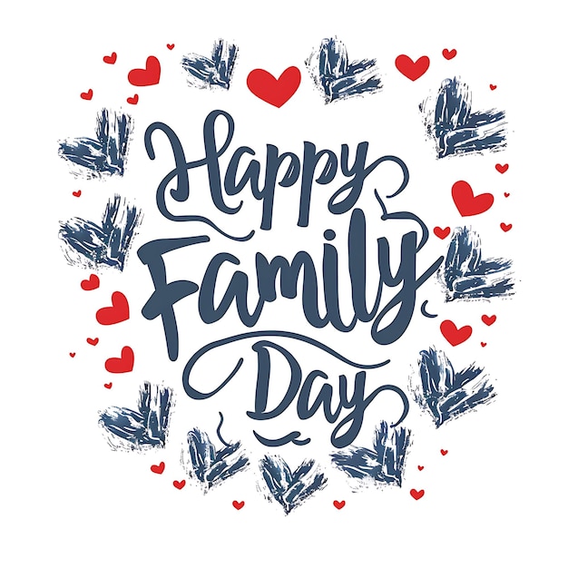 Photo wishing greeting card for international family day logo icon symbolizing care and love creative ha