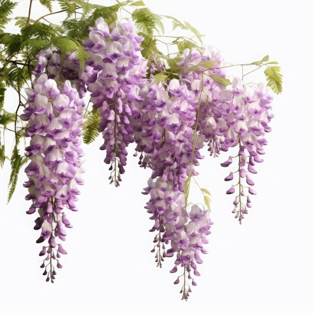 Wisteria op witte achtergrond