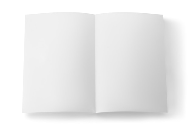 Wit blad papier geïsoleerd op een witte achtergrond