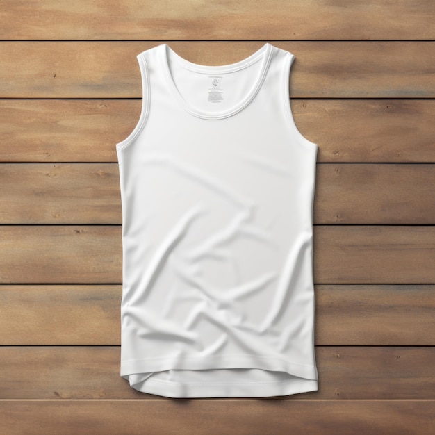 Wit ishirt mockup ishirt zonder mouwen