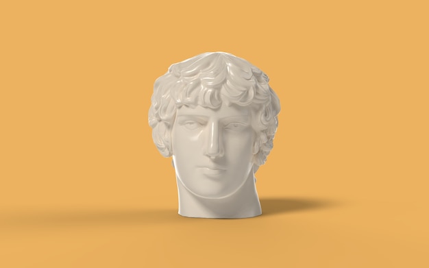 Wit marmeren oud standbeeld van Renaissance-tijdperk Antinous hoofdportret