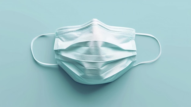 Foto wit medisch masker geïsoleerd gezichtsmasker bescherming tegen vervuiling virus griep en coronavirus gezondheidszorg en chirurgisch concept