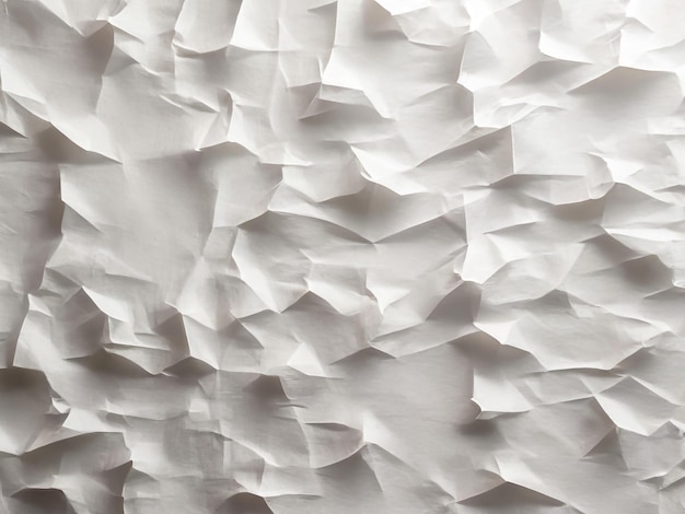 Wit papier Textuur achtergrond Verkrummeld wit papier abstracte vorm achtergrond met spatiepapier voor