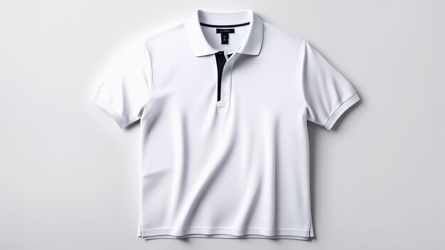 wit polo shirt geïsoleerd op witte achtergrond