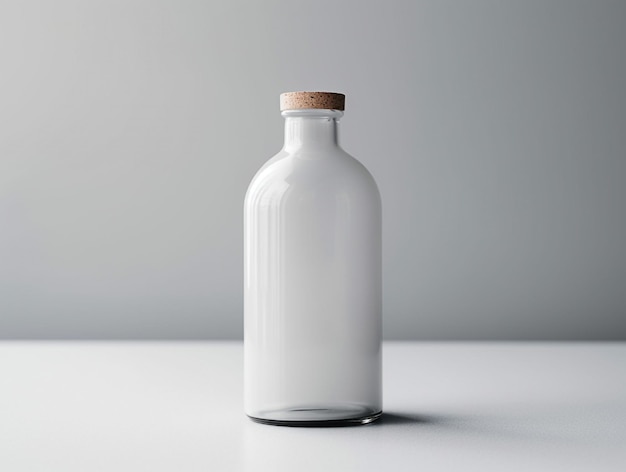 Wit schoon fles geïsoleerd fotomodel op witte achtergrond AI gegenereerd