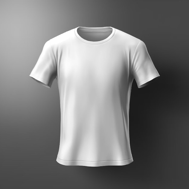 Wit T-shirt 3D foto realistische vector 3D illustratie Generatieve Ai