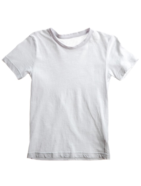wit t-shirt geïsoleerd op wit kind