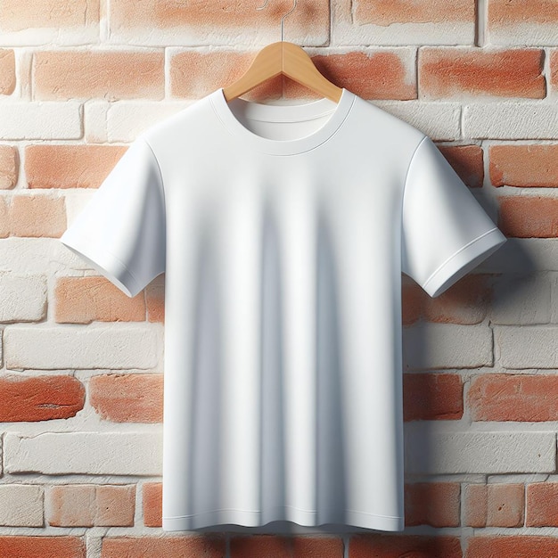 Wit T-shirt op de muur voor Mockup