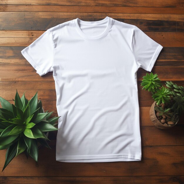 Wit T-shirt rauw mockup