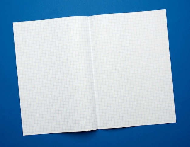 Wit vel papier in een kooi van een notitieblok voor leerling