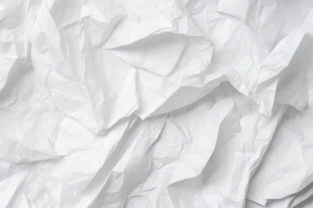 Wit verfrommeld papier textuur achtergrond generatieve ai