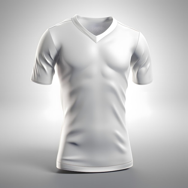 Wit vneck voetbalshirt mock up