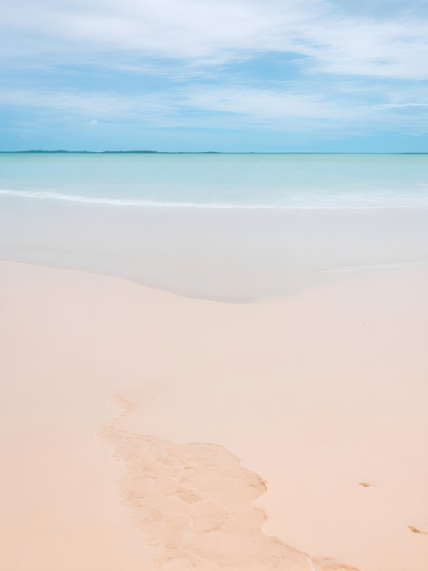 Foto wit zandstrand en heldere zee ai generatief