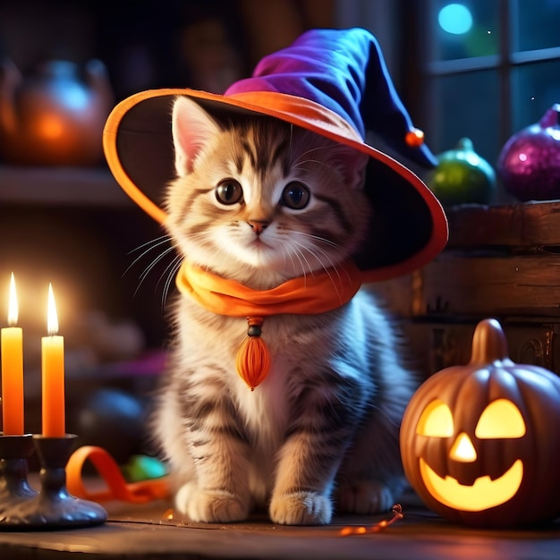 Witch baby cat is een leuk en magisch licht op kat speelgoed dat perfect is voor elke kleine heks of kat liefhebber