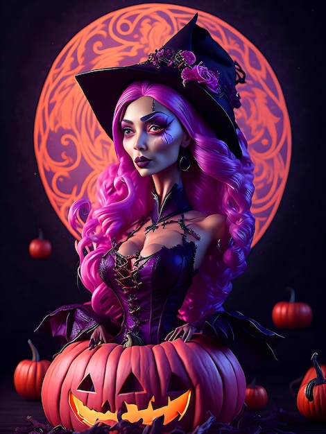 Witch Barbie Doll Halloween Ai Generative