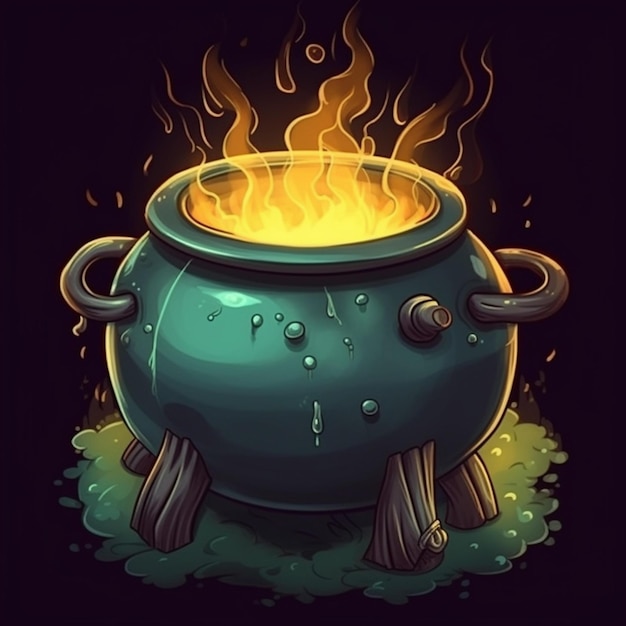 Photo witch cauldron