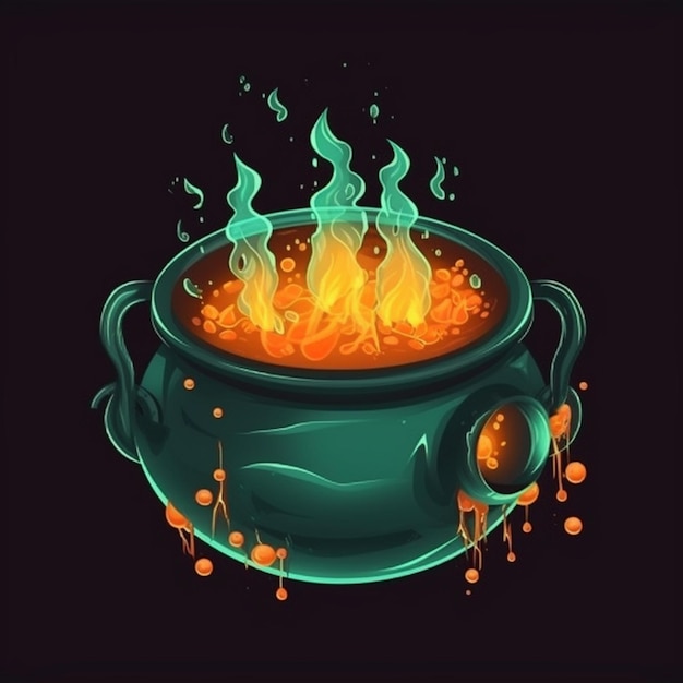 Photo witch cauldron