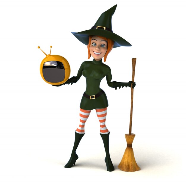 Witch character - 3D Illustration