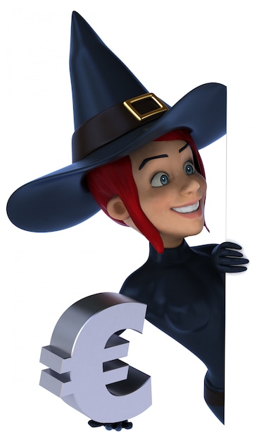 Witch character - 3D Illustration