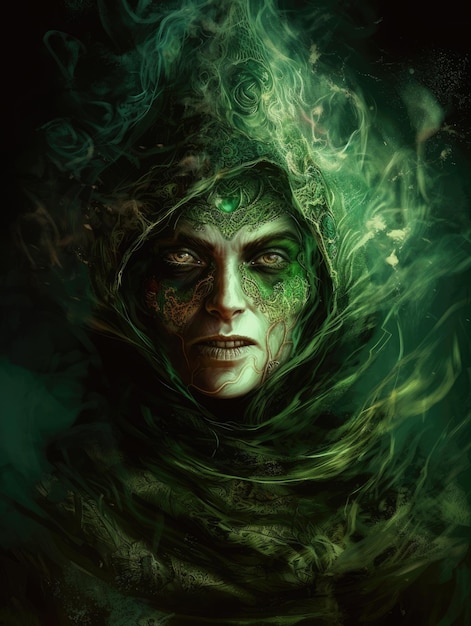 witch epic dark fantasy illustration scary magic the gathering creepy wow atmospheric landscape