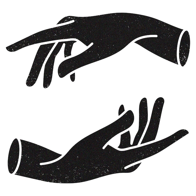 witch hands sticker black design on transparent background