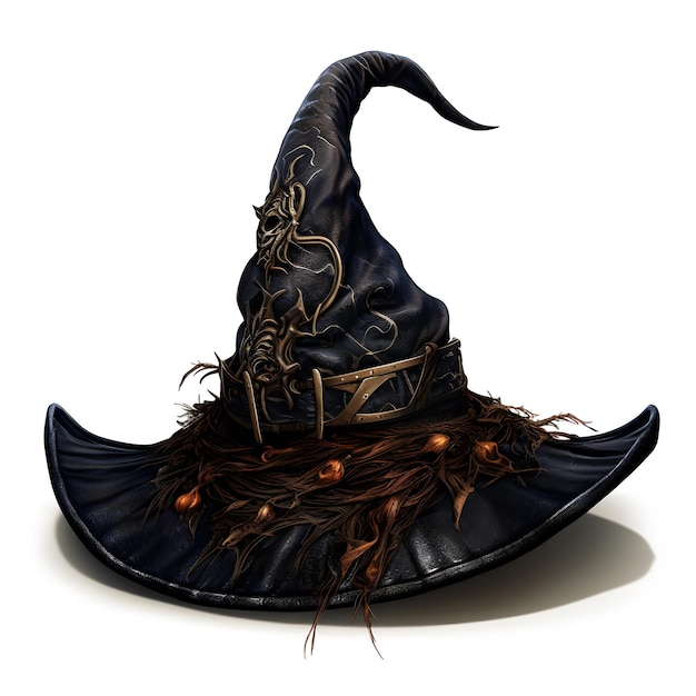 witch hat on white background