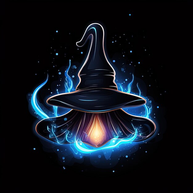 a witch hat with a witch hat on it