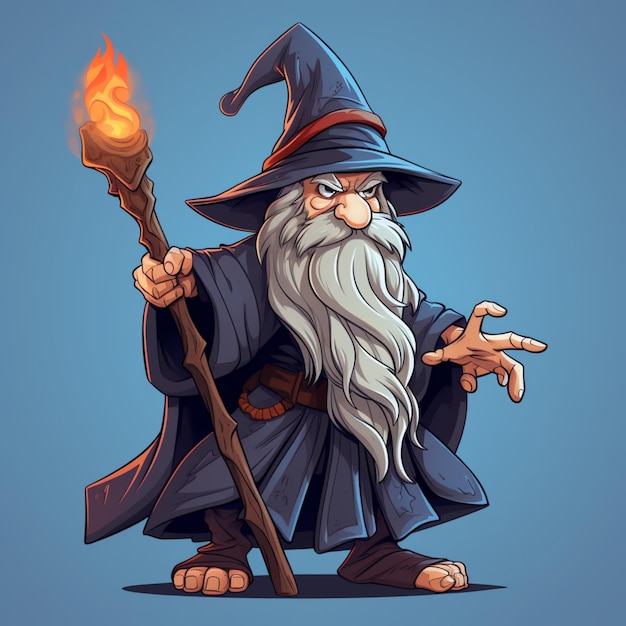 witch old man illustration cartoon art