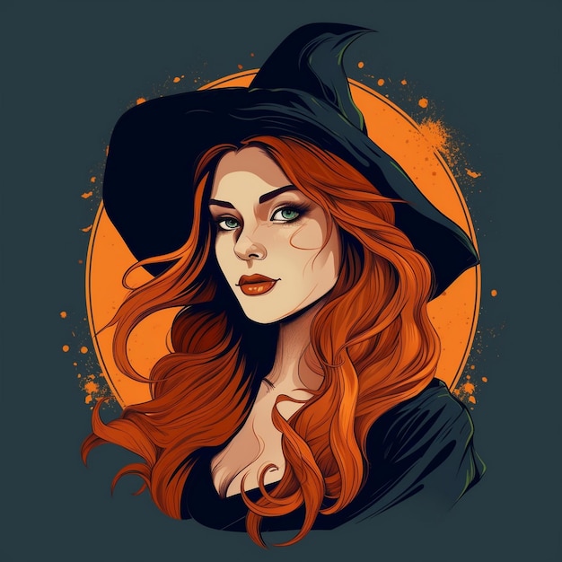 a witch with a black hat and a witch hat.