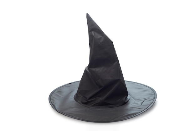 Шляпа ведьмы или волшебника, украшенная на белом