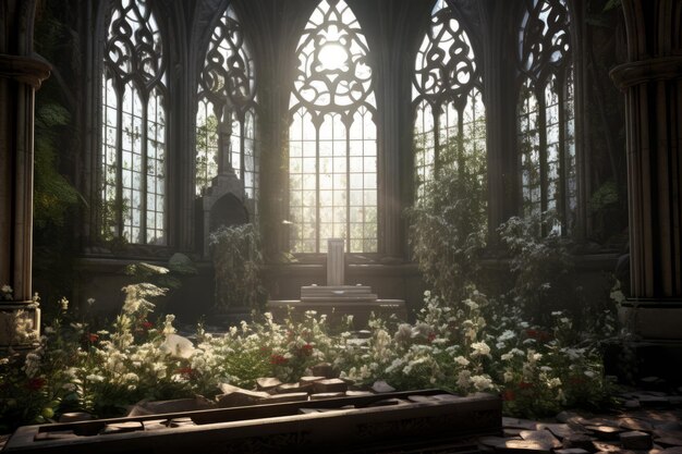 Photo the witcher 3 gothic cathedral